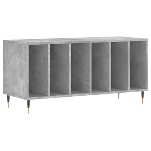 vidaXL Mobile Porta Dischi Grigio Cemento 100x38x48 Legno Multistrato