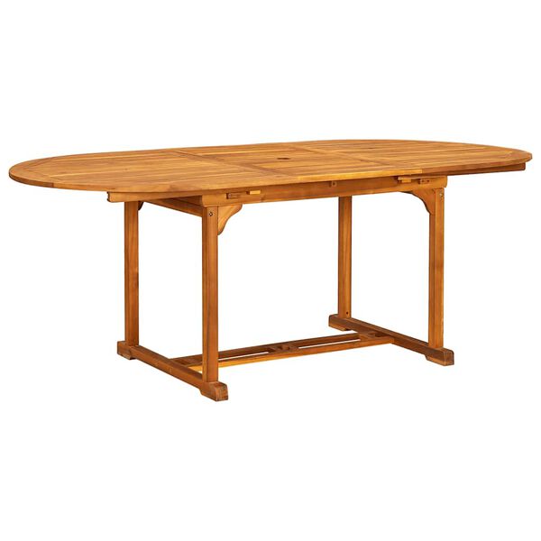 vidaXL Set Pranzo da Giardino 5pz Legno Massello di Acacia e Textilene