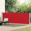 vidaXL Tenda Laterale Retrattile per Patio 140x600 cm Rossa