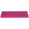 vidaXL Tappetini per scale 15 pz 65x21x4 cm Rosa Bordo rettangolare