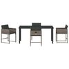 vidaXL Set da Pranzo per Giardino 5 pcs Grigio polyrattan