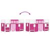 vidaXL Struttura del Letto Loft per Bambini con Tendine Bianco e Rosa