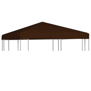 vidaXL Copertura Superiore per Gazebo 310 g/m&sup2; 3x3 m Marrone