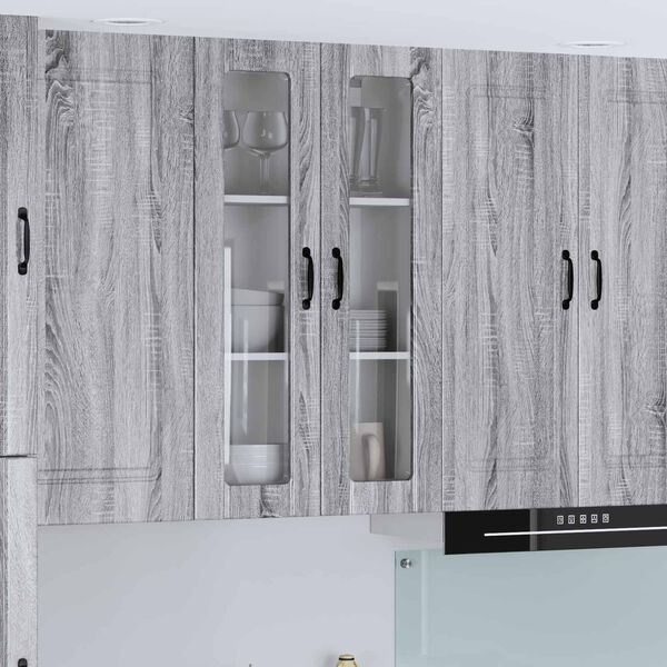 vidaXL Pensile cucina Grigio Sonoma 60 x 31 x 100 cm Legno multistrato