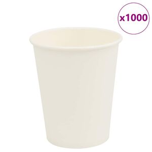 vidaXL Bicchieri da Caff&egrave; in Carta 1000 pz 8oz 200ml Bianco