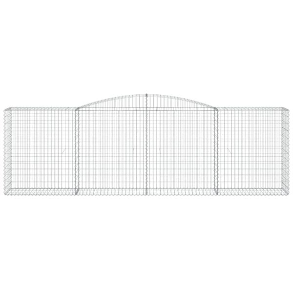 vidaXL Cesti Gabbioni ad Arco 10 pz 400x50x120/140 cm Ferro Zincato
