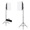 vidaXL Kit per Studio Fotografico con Luce Softbox e Fondali