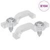 vidaXL Clip per Striscia LED 23,8 mm 2 pz Trasparente Plastica e Ferro