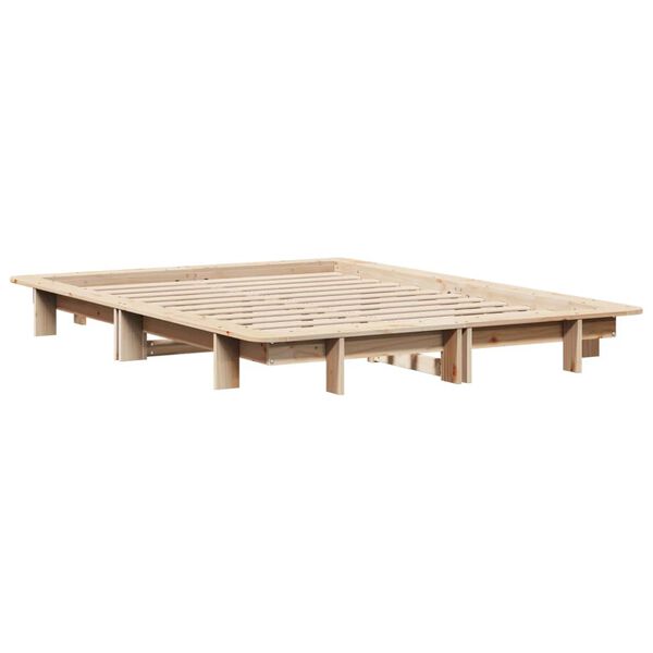 vidaXL Letto senza Materasso 140x200 cm in Legno Massello di Pino
