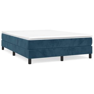 vidaXL Struttura Letto a Rete a Molle Blu Scuro 140x200 cm Velluto