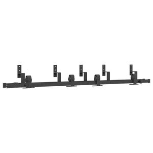 vidaXL Kit di Binari per Porte Scorrevoli 183 cm Acciaio Nero