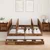 vidaXL Struttura letto con contenitore Legno vecchio 135 cm