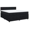 vidaXL Giroletto a Molle con Materasso Nero 180x200 cm in Velluto
