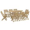 vidaXL Set da Pranzo da Giardino 9 pz Legno Massello di Acacia