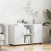 vidaXL Credenza con porta FLORIN Bianco Lucido 88,5 x 30,5 x 55,5 cm