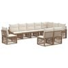 vidaXL Set Divano da Giardino 10 pcs Beige polyrattan
