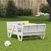 vidaXL Tavolo Picnic per Bambini Bianco 88x122x58 cm Massello di Pino