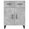 vidaXL Credenza Grigio Cemento 69,5x34x180 cm in Legno Multistrato