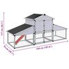 vidaXL Pollaio con Rampe e Casetta di Nidificazione in Alluminio