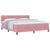 vidaXL Letto a molle con testiera Rosa 200 x 180 cm Velluto