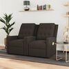 vidaXL Divano Massaggiante Reclinabile a 2 Posti Marrone Tessuto