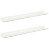vidaXL Mensola sospesa A parete 2 pz Bianco 60 x 8,5 x 2,5 cm Acciaio