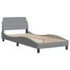 vidaXL Letto con Materasso Dover Grigio Chiaro 90x200 cm in Tessuto
