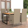 vidaXL Set Mobili da Pranzo per Giardino 5 pz Beige