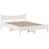 vidaXL Letto senza Materasso Bianco 140x190 cm Legno Massello di Pino