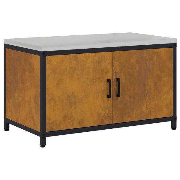 vidaXL Stoccaggio in cucina con porta Ruggine 60 x 50 x 92 cm Acciaio