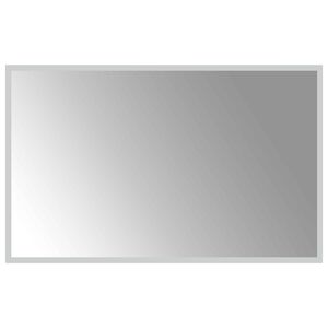 vidaXL Specchio da bagno LED Trasparente 80 x 50 cm vetro temperato