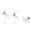 vidaXL Renna di Natale con slitta 3 pz 72 LED Bianco freddo