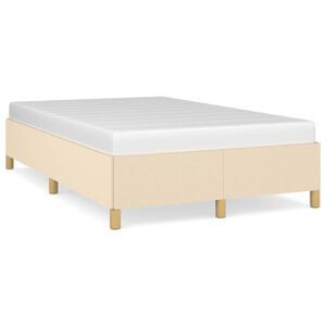 vidaXL Giroletto senza Materasso Crema 120x200 cm Tessuto