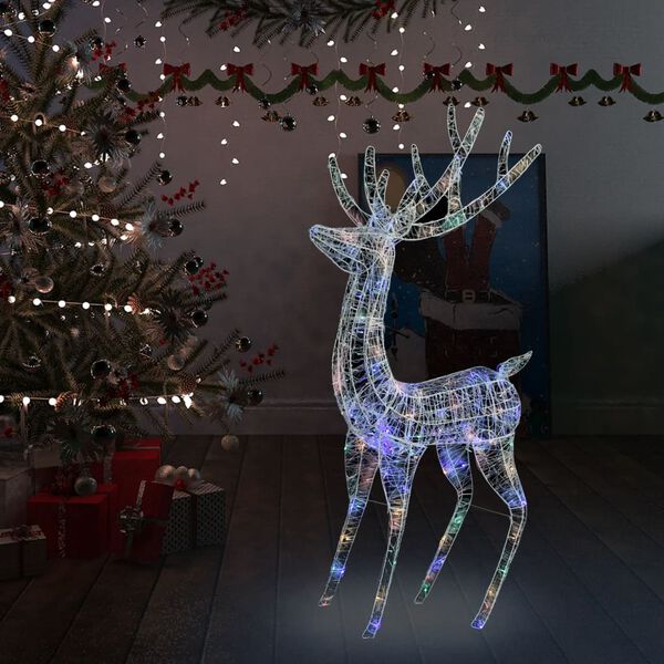 vidaXL Renne di Natale XXL in Acrilico 250 LED 180 cm Colorata