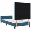 vidaXL Letto a molle con testiera Blu Scuro 90 x 200 cm Velluto