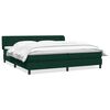 vidaXL Giroletto a Molle con Materassi Verde Scuro 180x220 cm Velluto