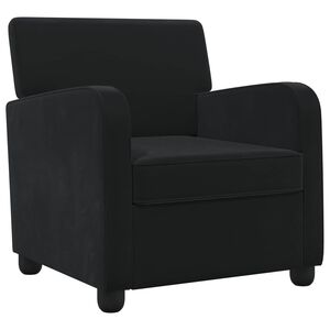 vidaXL Poltrona Nero Velluto
