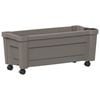 vidaXL Vaso Calypso con Ruote Grigio 79 x 35 x 33 cm PP