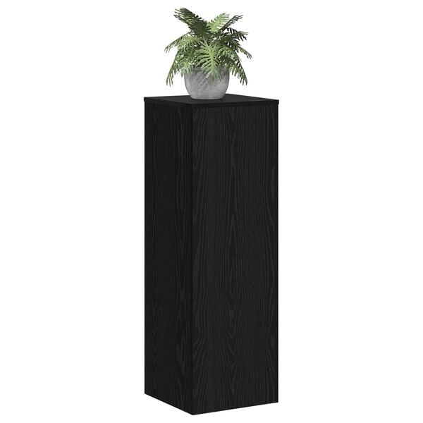 vidaXL Supporto per piante Rovere Nero 33 x 33 x 100 cm