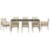 vidaXL Set da Pranzo per Giardino 9 pcs Beige polyrattan