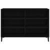 vidaXL Credenza Rovere Nero 103,5 x 35 x 70 cm Legno multistrato