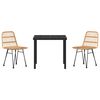 vidaXL Set da Pranzo per Giardino 3 pcs Marrone