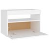 vidaXL Comodini con Luci LED Bianco 60x35x40 cm in Legno Multistrato