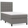 vidaXL Giroletto a Molle con Materasso Grigio Scuro 80x200 cm Tessuto