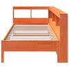 vidaXL Letto Libreria senza Materasso Marrone Cera 90x200 cm in Pino
