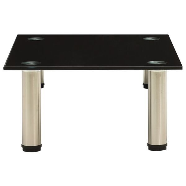 vidaXL Mobile Porta TV Nero 40x35x17 cm in Vetro Temperato