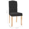 vidaXL Sedie da Pranzo 6 pz Nere in Tessuto