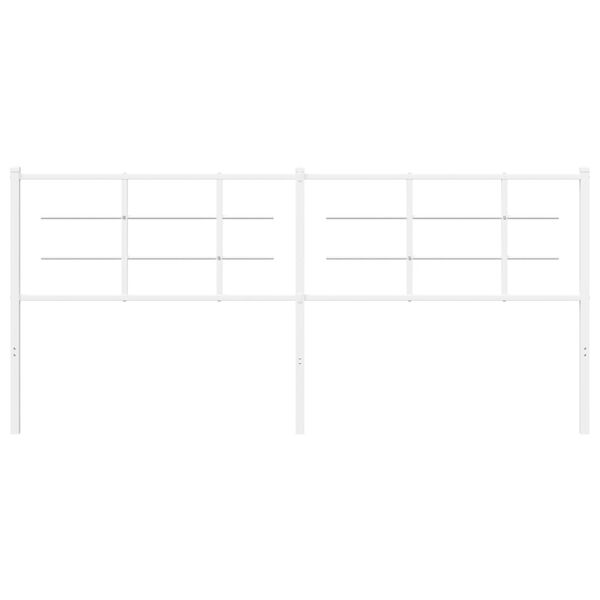 vidaXL Testiera in Metallo Bianco 200 cm