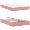 vidaXL Struttura letto con materasso con materasso 2 pcs Rosa Velluto