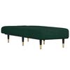 vidaXL Chaise Longue in Velluto Verde Scuro